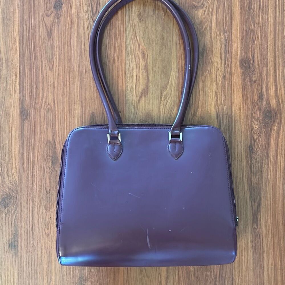 Furla purple eggplant handbag